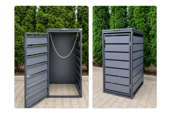 ZABUDOWA ŚMIETNIKOWA 1x240L kolor GRAFIT